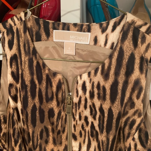 Michael Kors zip up leopard dress - Picture 1 of 7